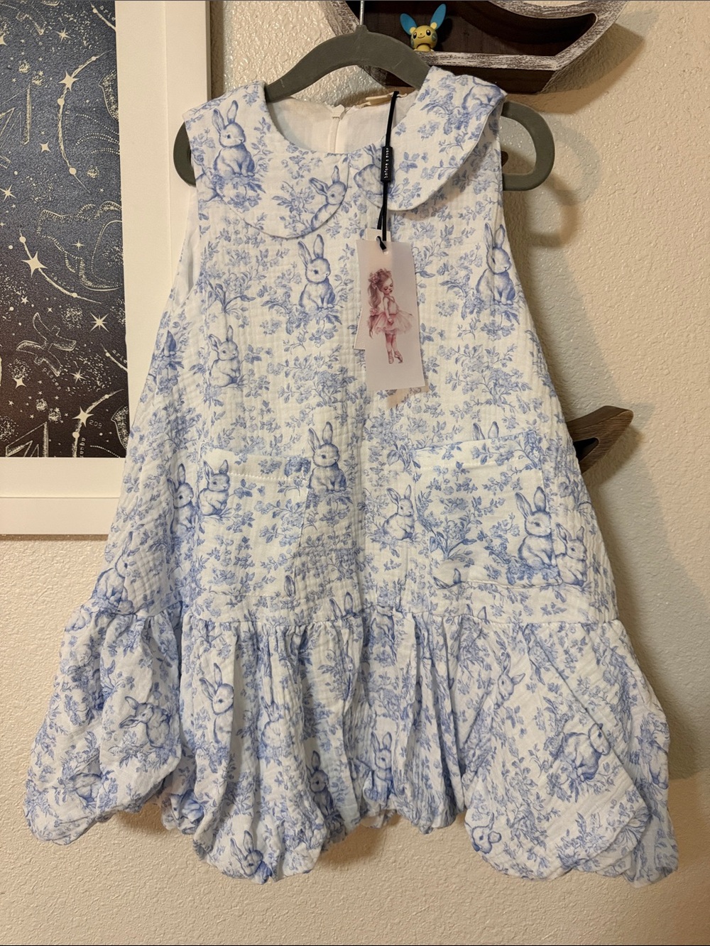 Easter Bunny Sundress with Lace Ear Detail